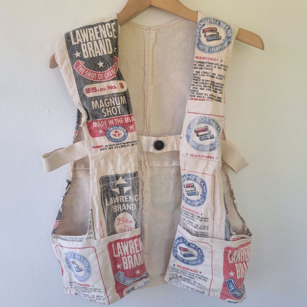 Vintage Handmade Lawrence Shooting Rifle Firing Bags Vest Unisex One Size